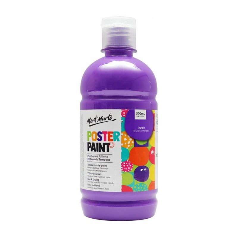 Mont Marte Poster Paint 500Ml Purple Mont Marte Poster Paint 500Ml Purple
