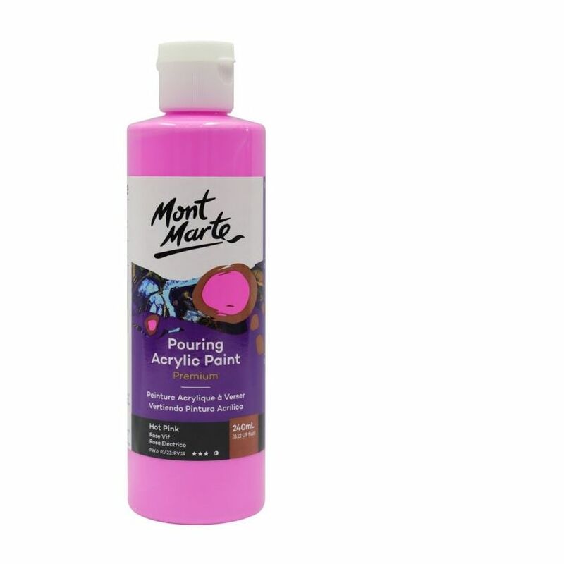 Mont Marte Pouring Acrylic 240Ml Hot Pink Mont Marte Pouring Acrylic 240Ml Hot Pink