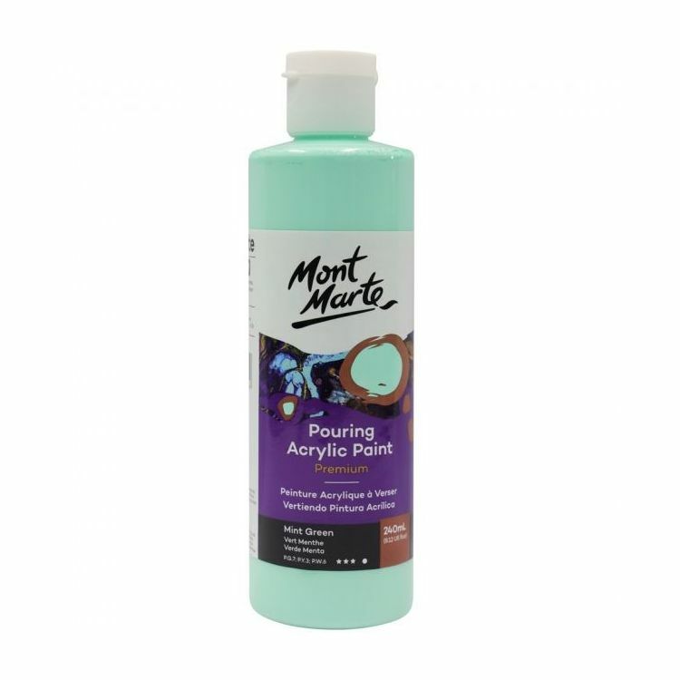 Mont Marte Pouring Acrylic 240Ml Mint Green Mont Marte Pouring Acrylic 240Ml Mint Green