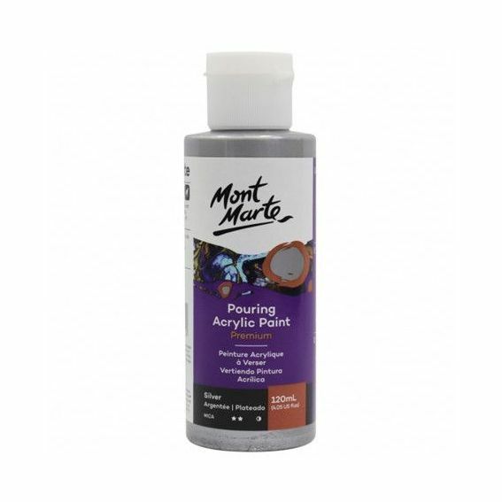 Mont Marte Pouring Acrylic Paint 120Ml Silver