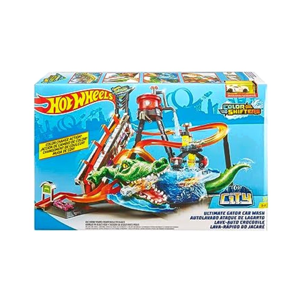 Hot Wheels City Ultimate Gator Car Was Playset FTB67