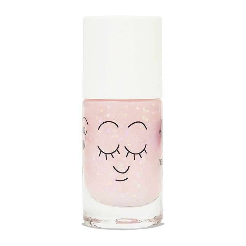 Nailmatic Kids Water Based Nail Polish Polly Light Pinkglitter