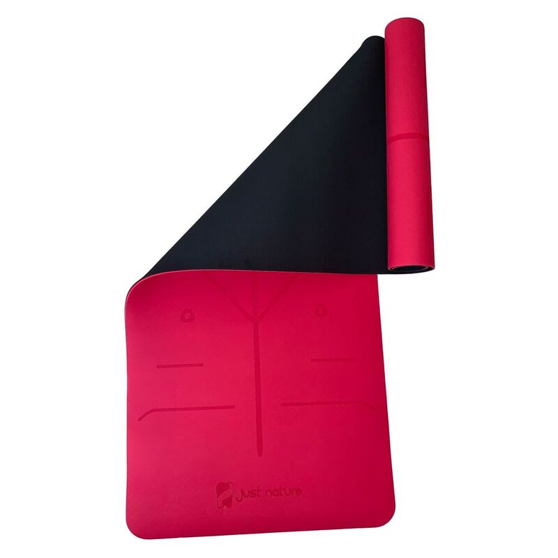 Just Nature Double Layer Yoga Mat - Red/Black Just Nature Double Layer Yoga Mat - Red/Black