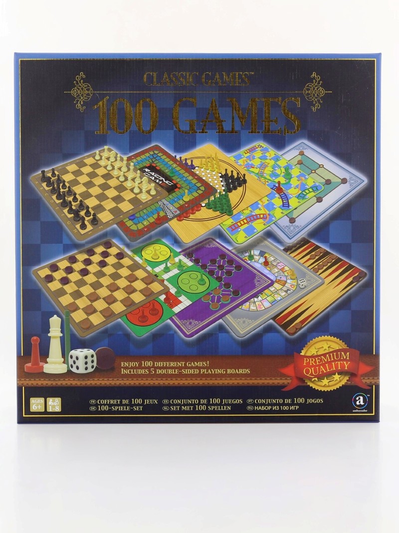 Merchant Ambassador Classic 100 Board Games Set Merchant Ambassador Classic 100 Board Games Set