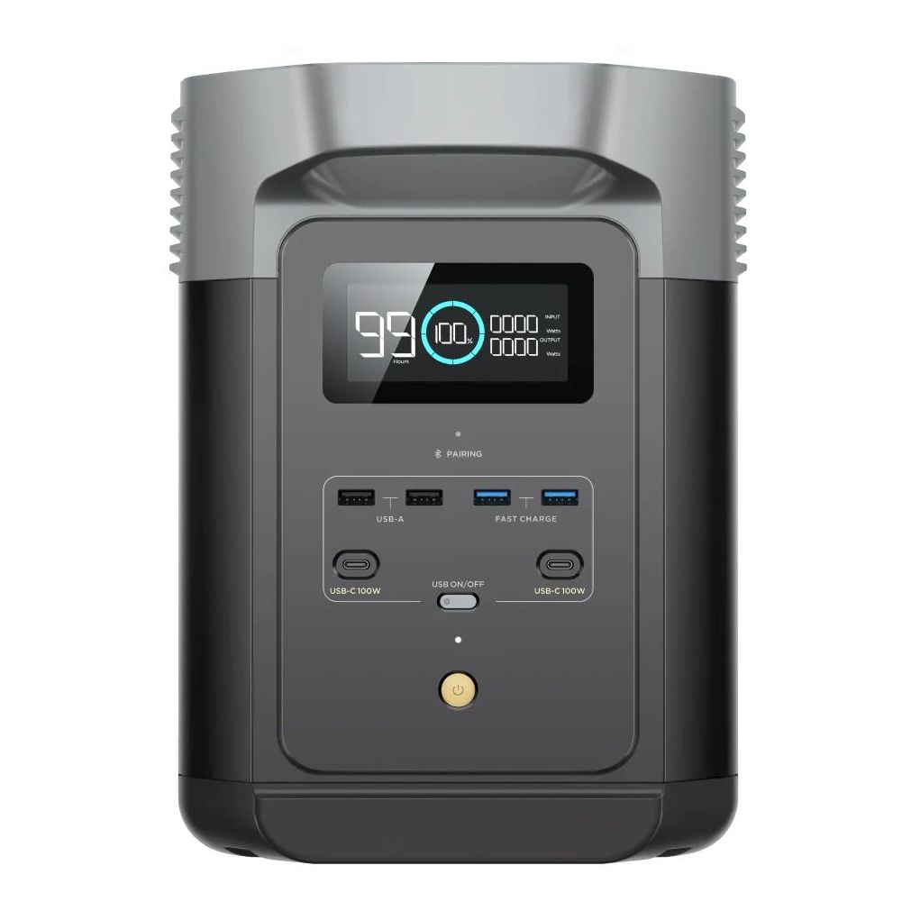 EcoFlow DELTA 2 Portable Power Station (1800W-1024Wh) - Black