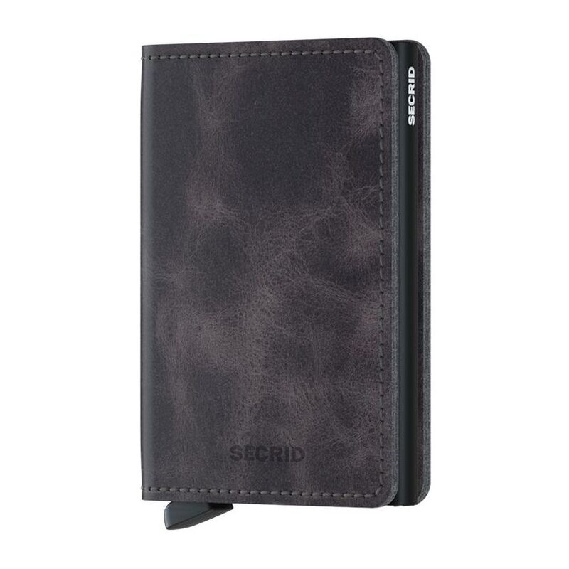 Secrid Slimwallet - Vintage Leather - Grey/Black Secrid Slimwallet - Vintage Leather - Grey/Black