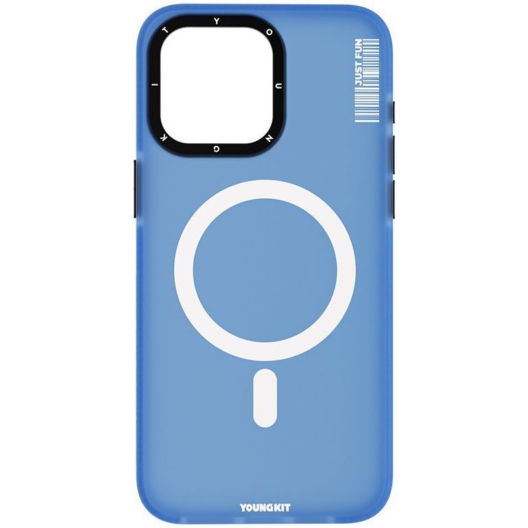 YoungKit Colorful Sand Magnetic Series Case For iPhone 15 Pro Max - Blue