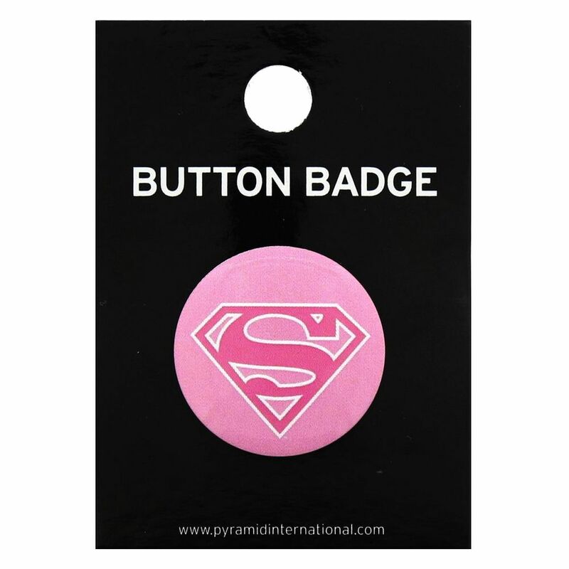 Pyramid International Supergirl Pink Logo 25mm Button Badge Pyramid International Supergirl Pink Logo 25mm Button Badge