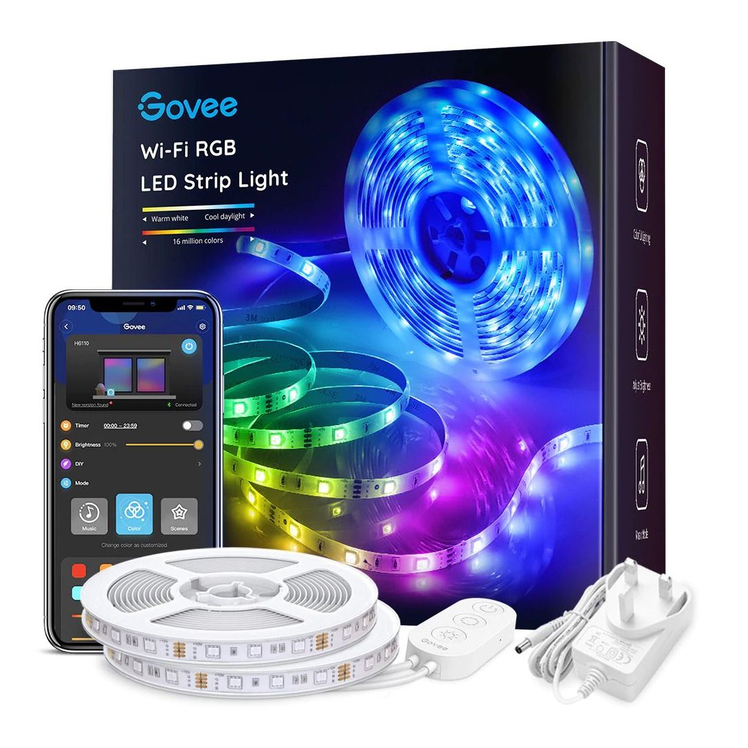 Govee Wi-Fi RGB LED Strip Lights (5m × 2 Rolls)