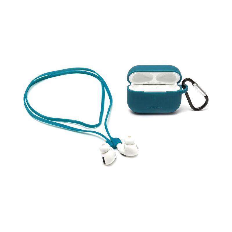 Legami Air 'N Go - Case And Cord Set for Apple AirPods Pro - Petrol Blue