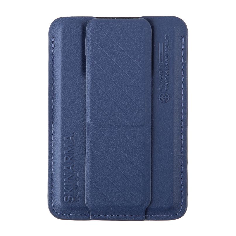 SkinArma Mag-Charge Card Holder With Grip Stand - Kado Blue