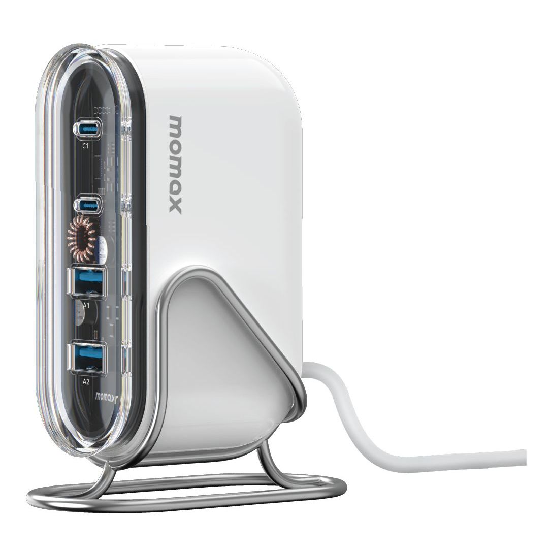 Momax 1-Charger Flow PD 80W 4 Ports Gan Desktop Charger - White