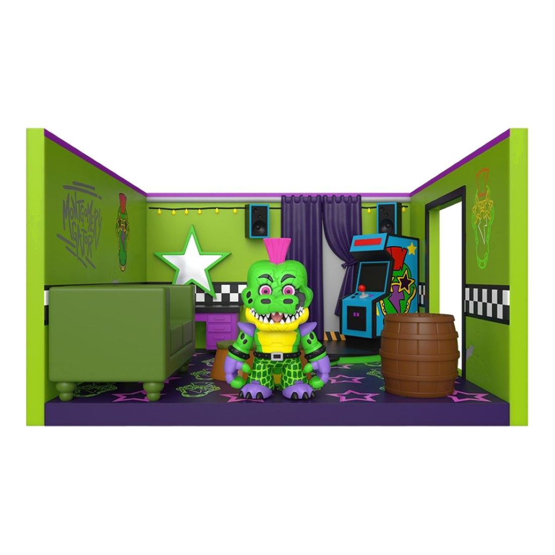 Funko Snaps! Five Nights At Freddy's Security Breach Montgomery Fator 3.5-inch Vinyl Figure with Dressing Room Playset