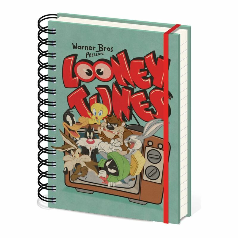 Pyramid International Warner Bros Looney Tunes Retro TV Wiro Notebook A5 Green/Red