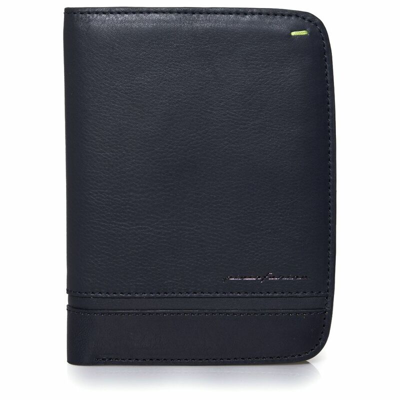 Pininfarina Segno Folio Passport Case Blue Passport Holder