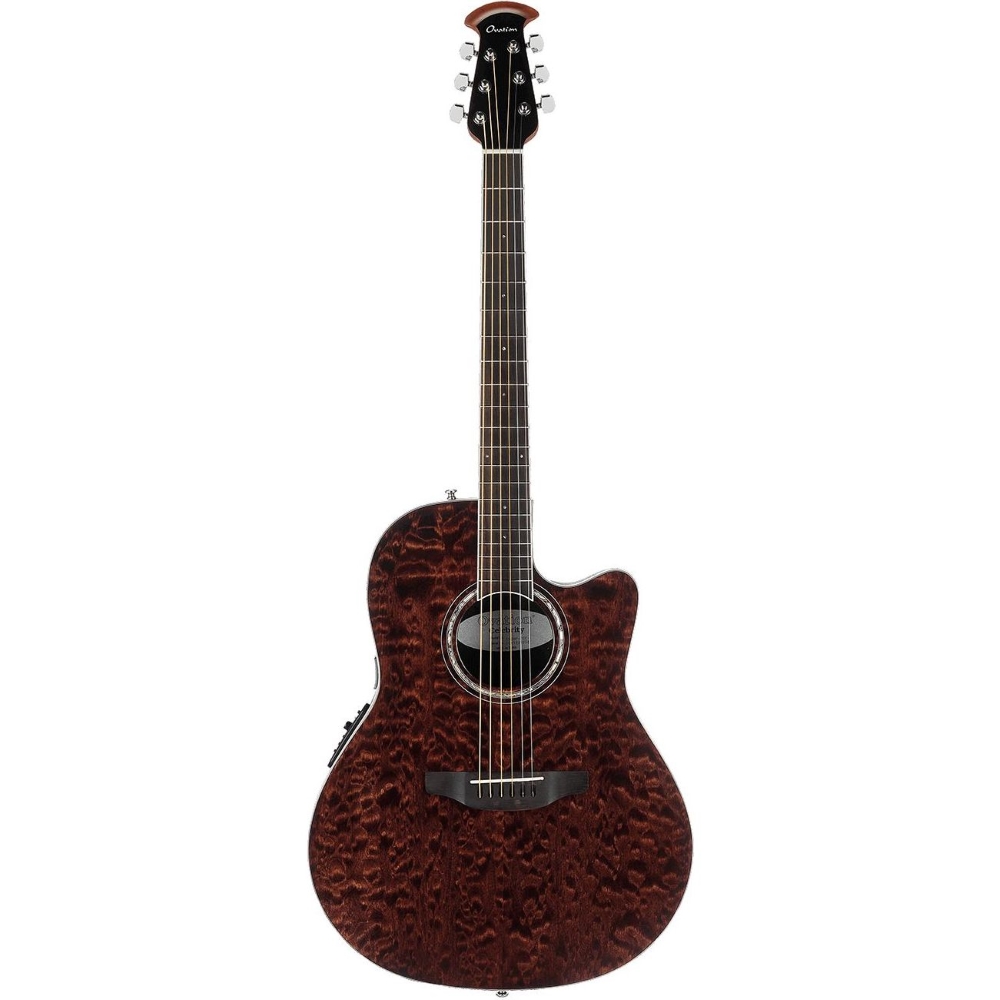 Ovation CS28P-TGE The Celebrity Collection Celebrity Standard Exotic Super Shallow Semi Acoustic - Dark Tiger Eye On Exotic Quilted Maple