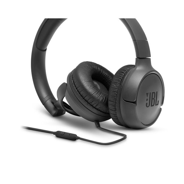 JBL Tune 500 Black Wired On-Ear Headphones