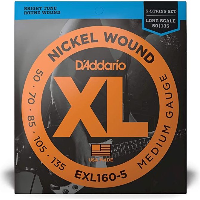 D'Addario EXL160-5 Nickel Wound Bass 5-Strings Medium - 50-135