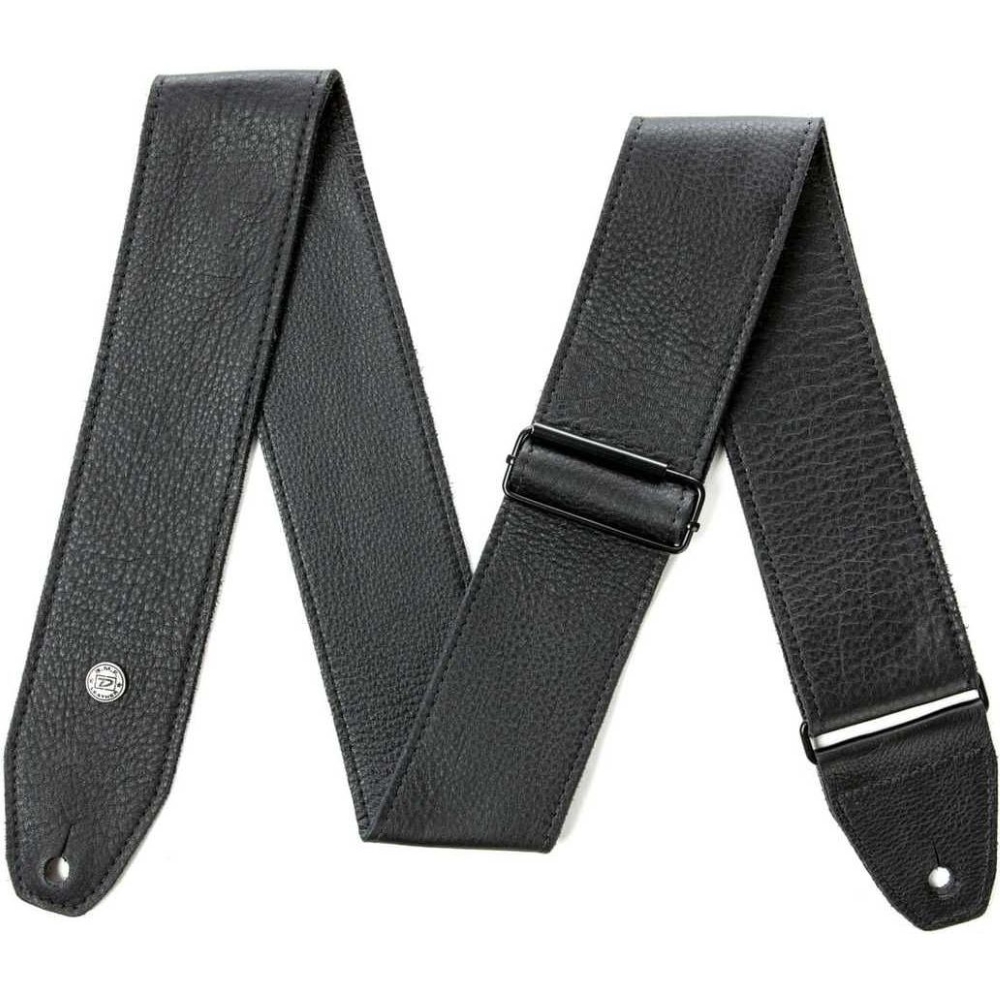 Jim Dunlop BMF15BK 2.5 inch Tri-Glide Black Leather Guitar Strap