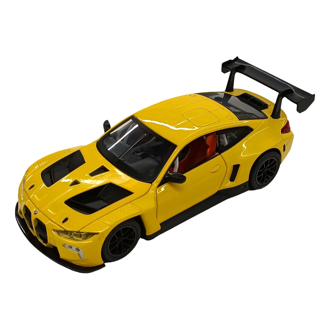 Metal Speed Zone BMW M4 GT3 1.24 Scale Die Cast Model Car - Yellow 