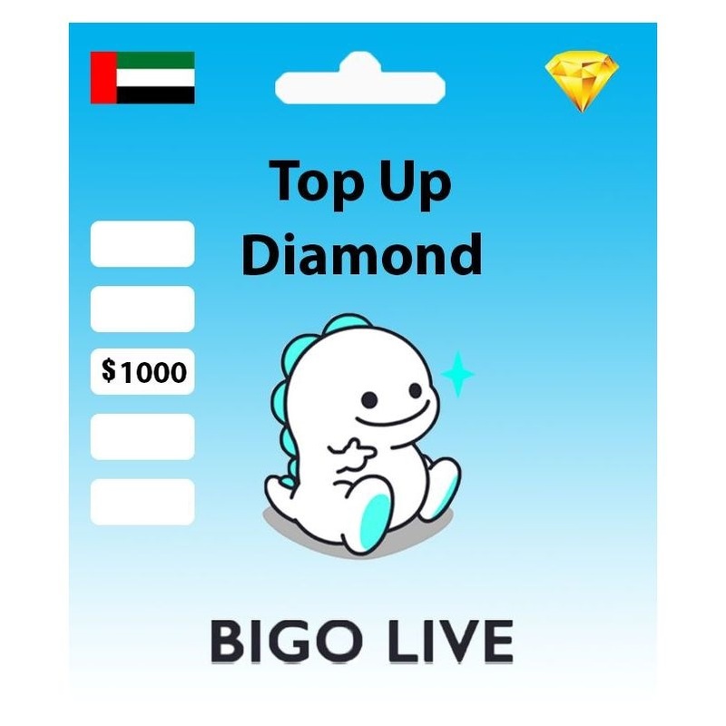 Bigo Live (UAE) - USD 1000 (Digital Code) Bigo Live (UAE) - USD 1000 (Digital Code)