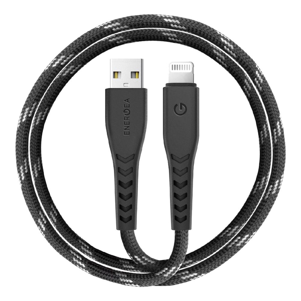 Energea Nyloflex iPhone Lightning Cable MFI 1.5M Black