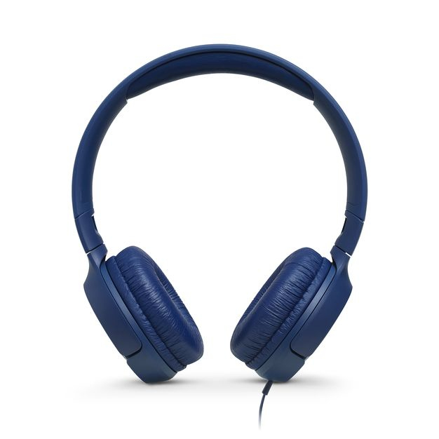 JBL Tune 500 Blue Wired On-Ear Headphones