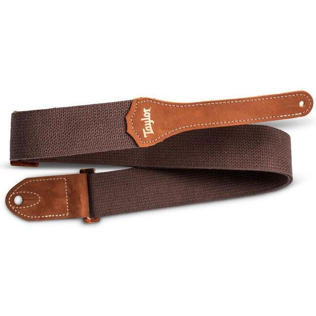 Taylor 4001-20 2-inch GS Mini Cotton Guitar Strap - Chocolate Brown