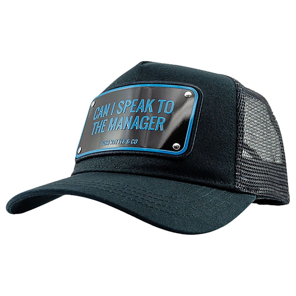 John Hatter Speak To The Manager Men's Trucker Cap Black