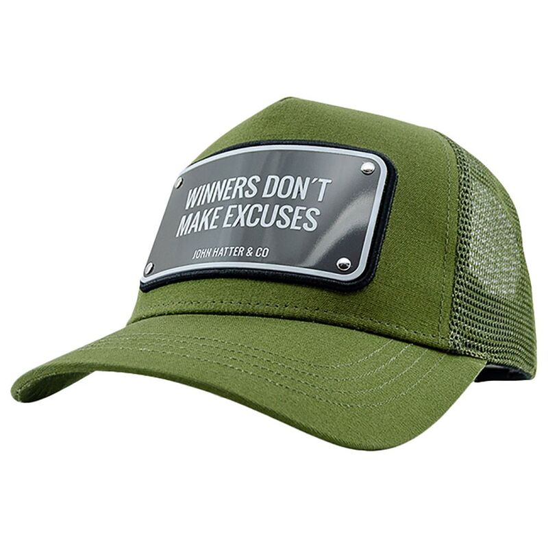 John Hatter Don't Make Excuses Men's Trucker Cap Green