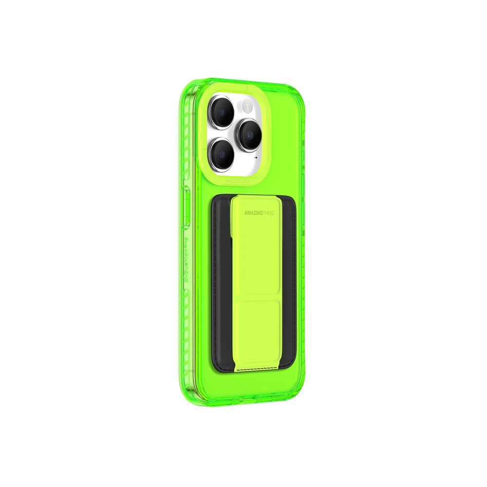 Amazing Thing Titan Pro Neon Mag Wallet Drop Proof Case For iPhone 15 Pro Max 6.7-Inch - New Green