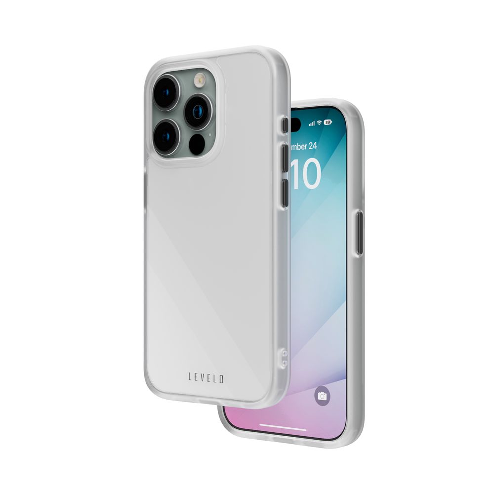 Levelo Solo Case For iPhone 15 Pro Max - White