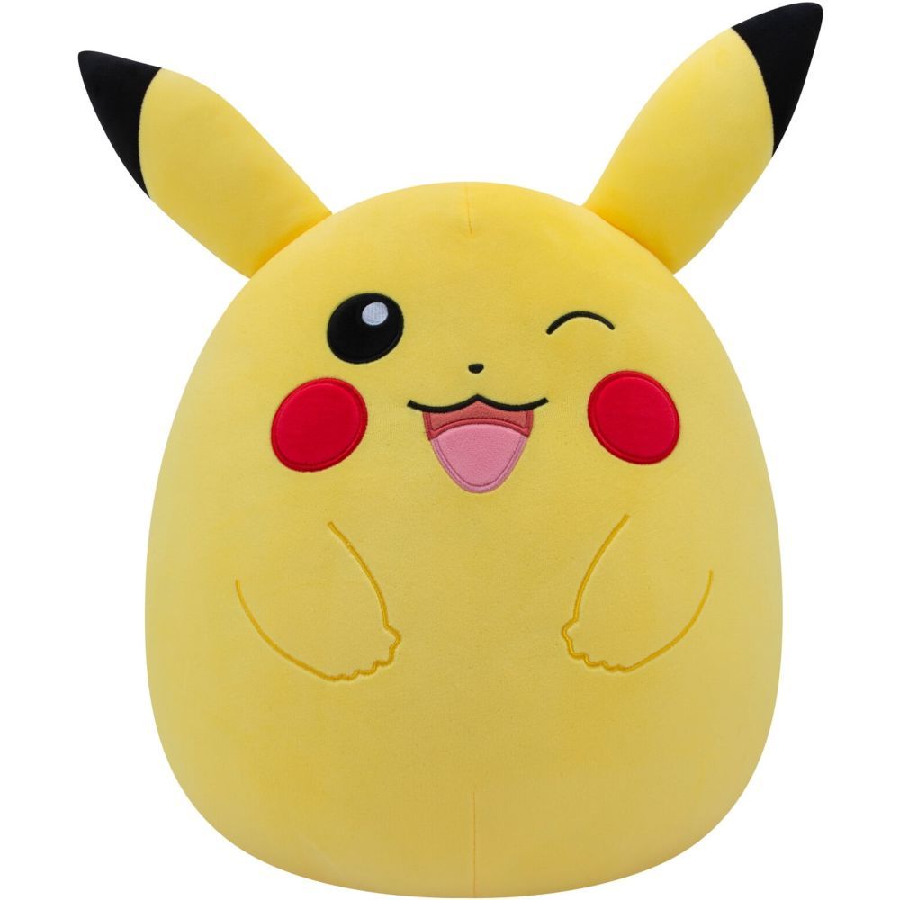 Jazwares Pokemon Squishmallow Pikachu Winking 14-Inch Plush Toy