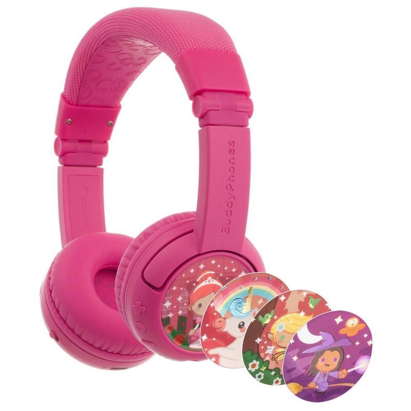 Buddyphones Play + Rose Pink Kids Headphones - Pink Buddyphones Play + Rose Pink Kids Headphones - Pink