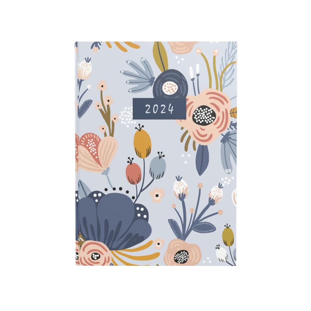 Collins Debden Delta Calendar Year 2024 A5 Week-To-View Diary - Light Blue