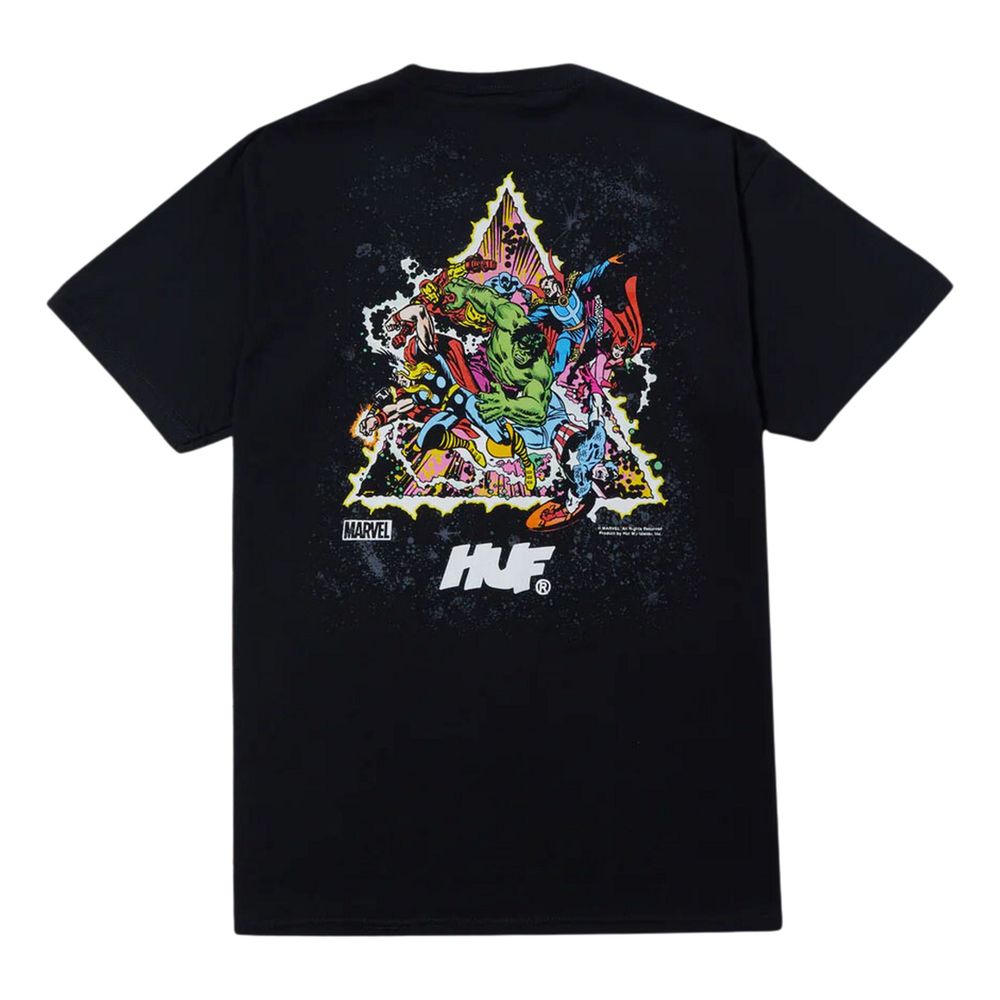 HUF x Avengers Cosmic Assemblage Short Sleeved T-Shirt - Black - L