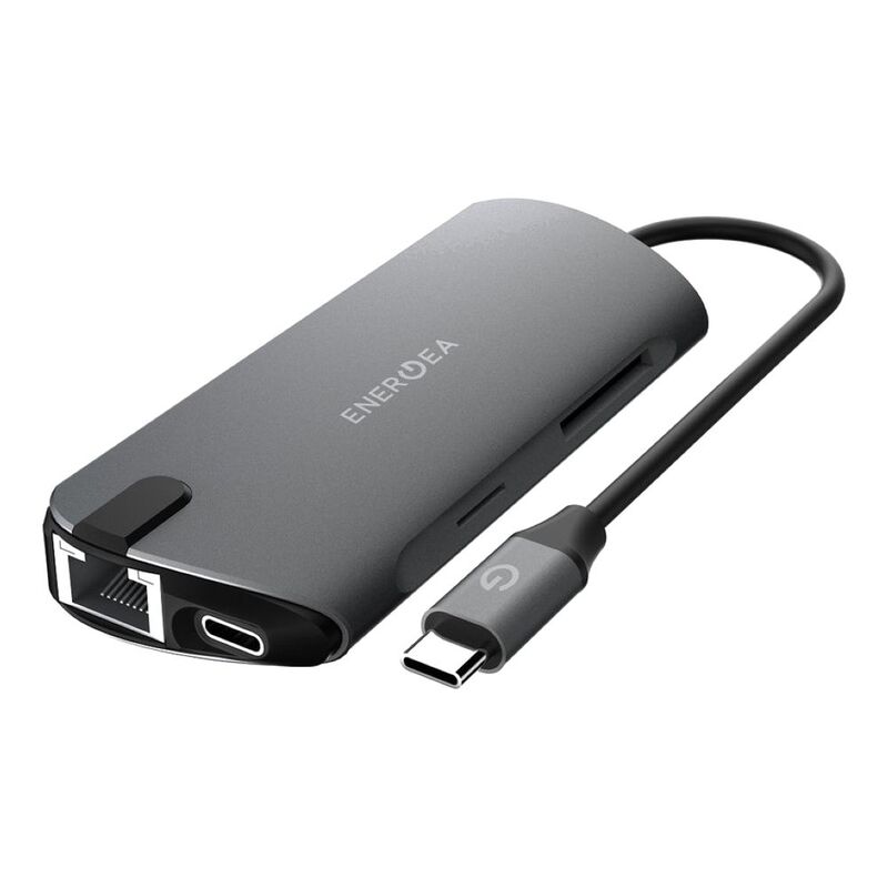 Energea Aluhub HD Pro 8 In 1 Superspeed 3.1 USB-C Hub Gunmetal