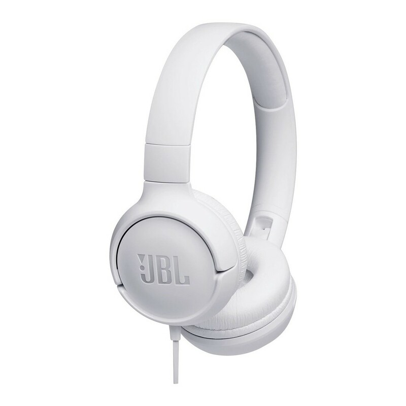JBL Tune 500 Wired On-Ear Headphones White JBL Tune 500 Wired On-Ear Headphones White