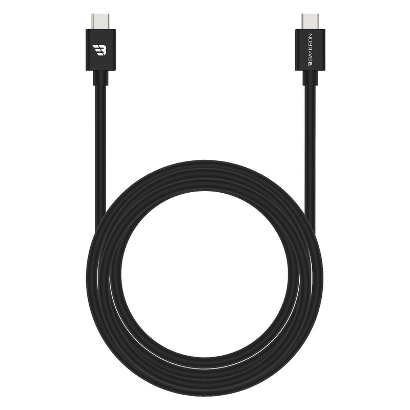 Baykron USB Type-C To USB Type-C Cable 1.2m Black Baykron USB Type-C To USB Type-C Cable 1.2m Black