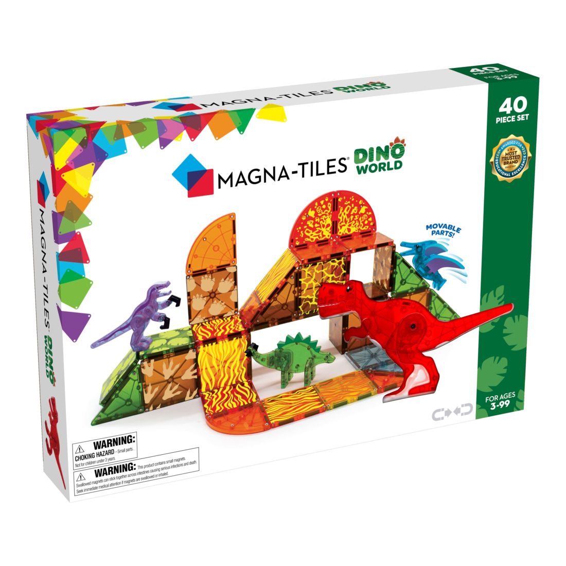 Magna-Tiles Dino World 40-Piece Set