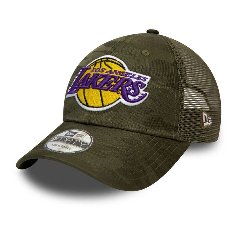 New Era Home Field Trucker Cap Los Angeles Lakers Green