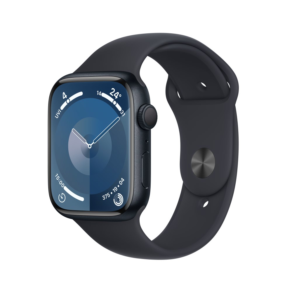 Apple Watch Series 9 GPS 41mm Midnight Aluminium Case with Midnight Sport Band - S/M