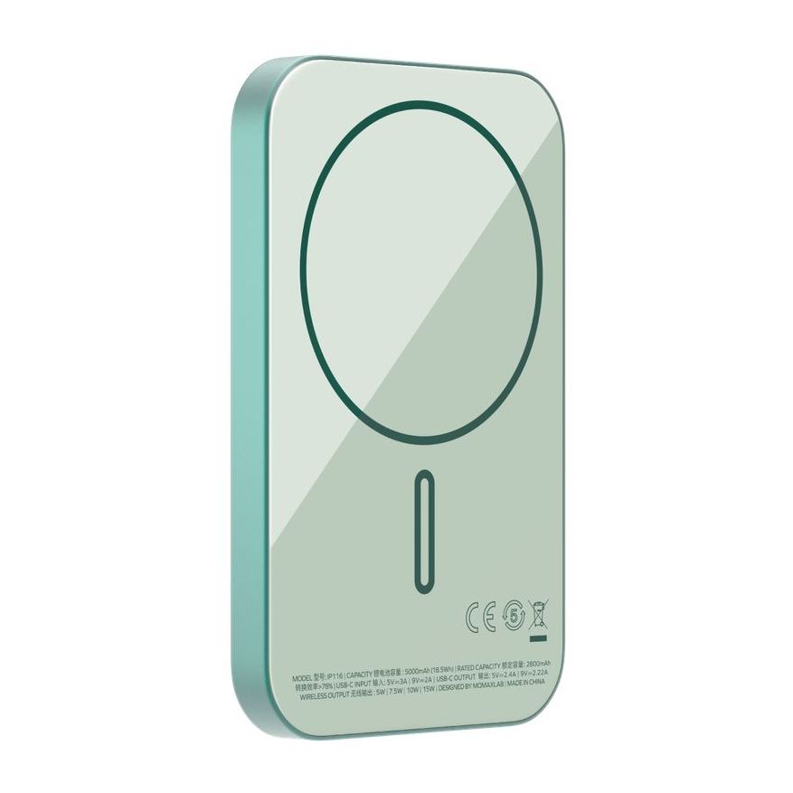 Momax Q.Mag X 5000mAh 15W MagSafe Wireless Power Bank - Green