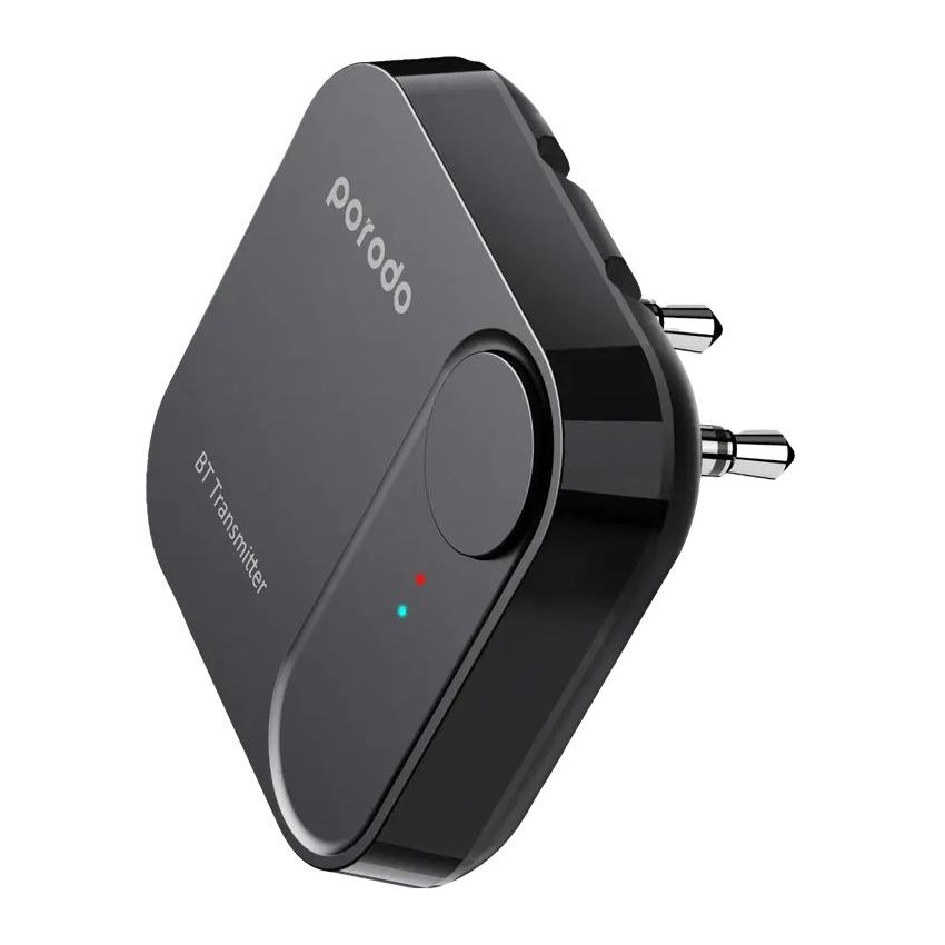 Porodo Wireless Bluetooth Audio Transmitter dual 3.5mm - Black