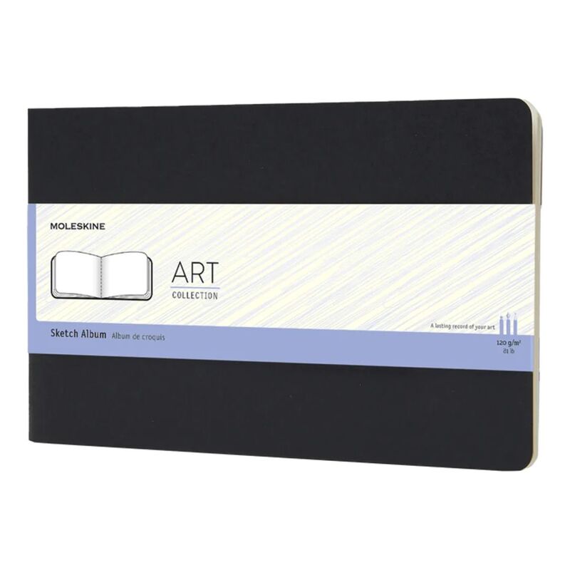 Moleskine Art Plus Cahier Sketch Large Album - Black (13 x 21cm)