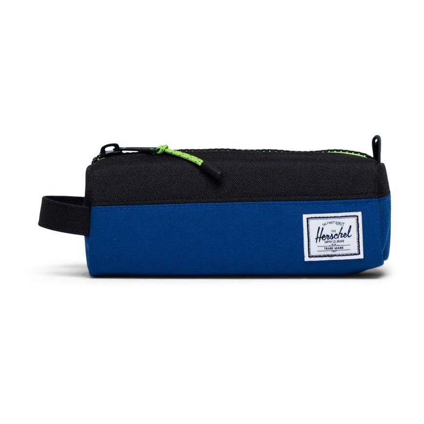 Herschel Settlement Pencil Case - Mazarine Blue/Black/Jasmine Green