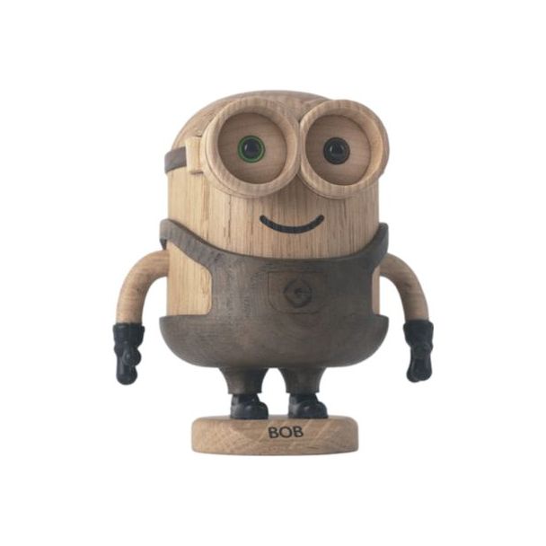 Boyhood Minions X Bob White & Smoked Stained Oak Wood Display Figure - Small (11.5cm)