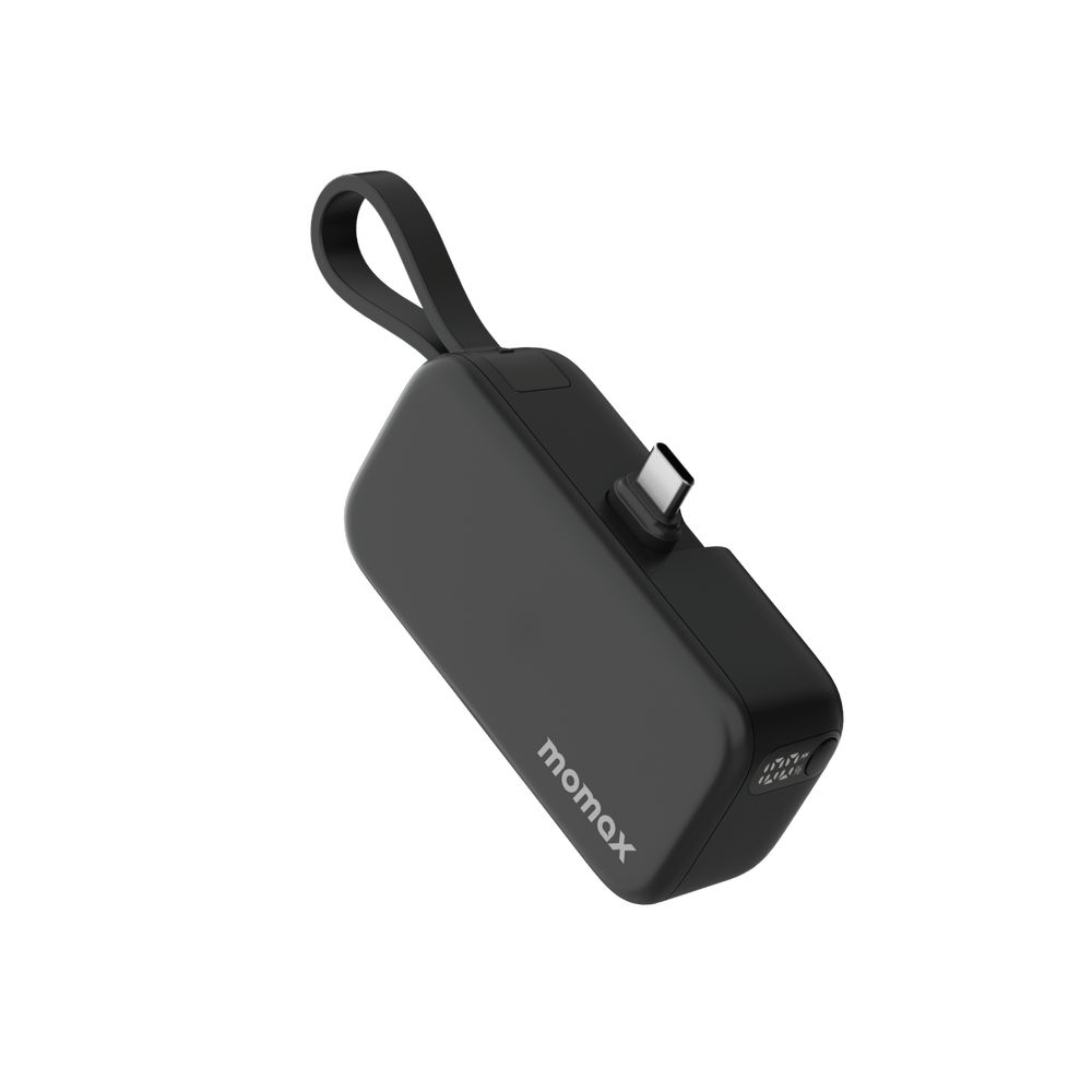 Momax 1-Power Mini 5000Mah 3-In-1 Power Bank With USB-C Plug - Black