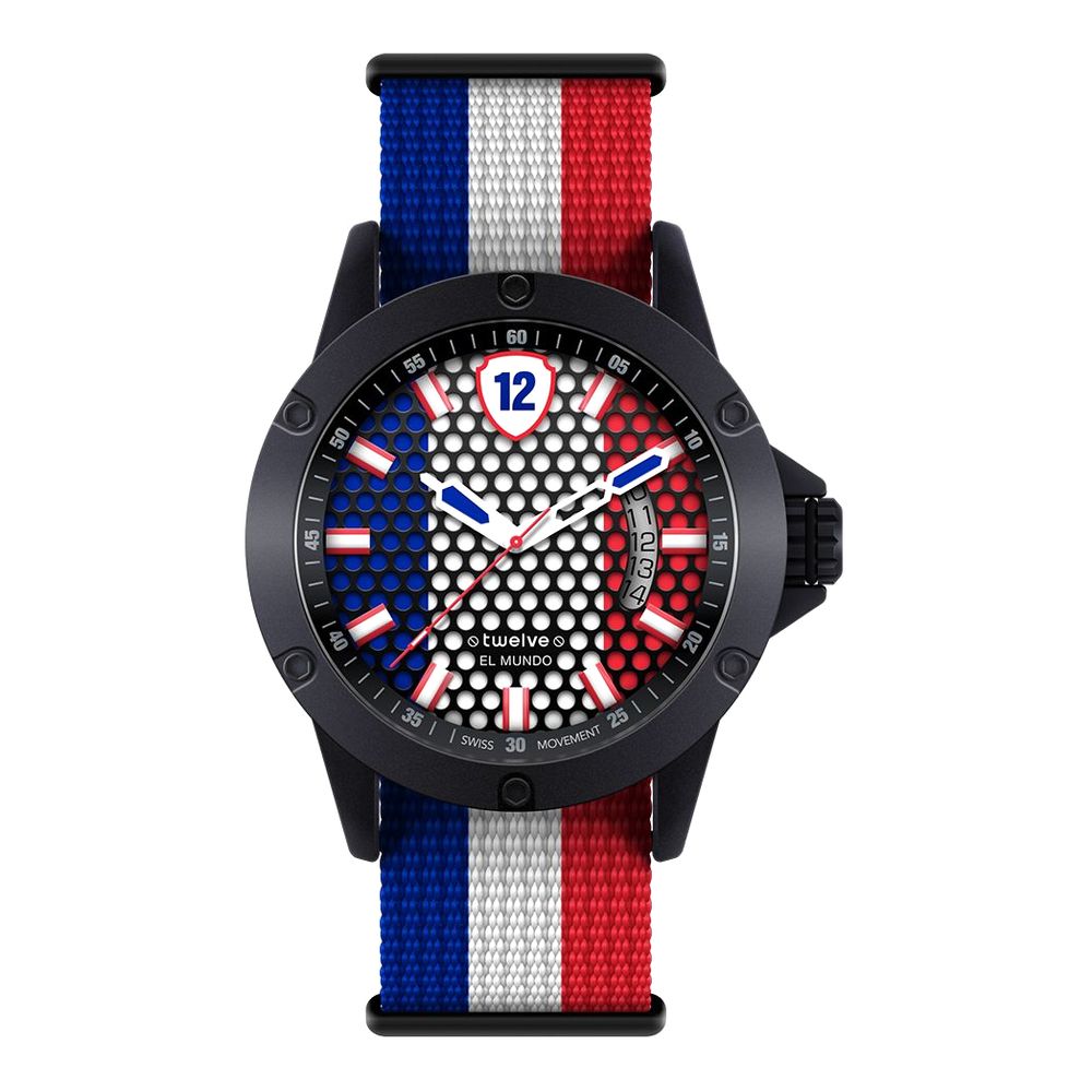 Twelve WFRA1L France Themed Unisex Wristwatch - Large - 44mm