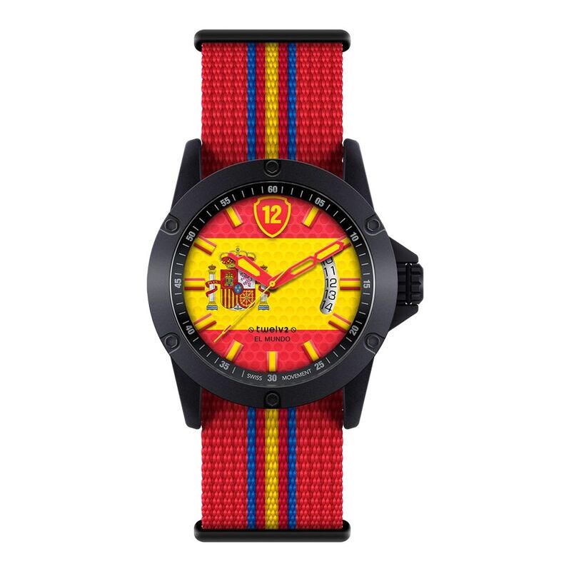 Twelve WSPA1M Spain Themed Unisex Wristwatch - Medium - 39mm